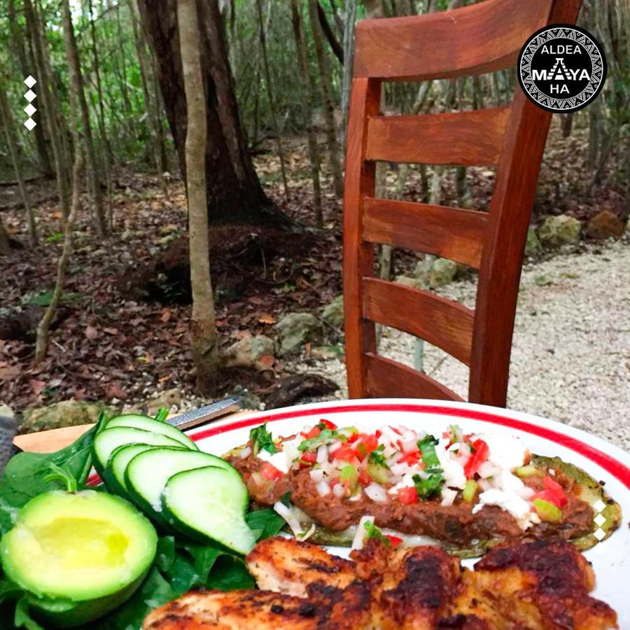 Aldea Maya-Ha Cabanas Con Cenotes ปัวร์โตโมเรลอส ภายนอก รูปภาพ